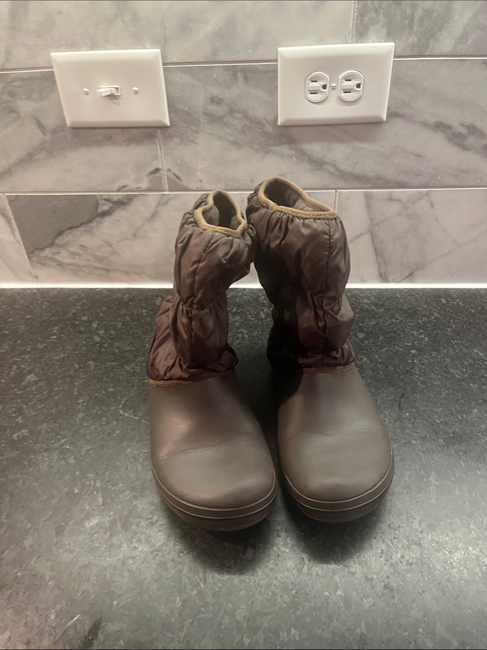 CROCS Ladies Brown Waterproof Winter Boots